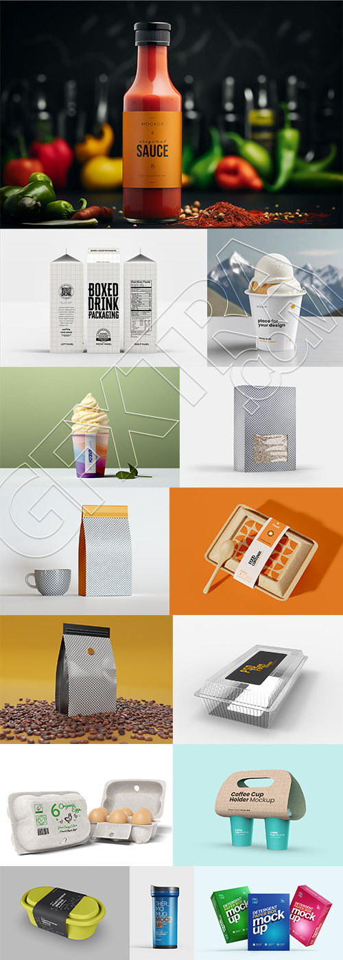 Food & Drink Mockups #1, 24xPSDT Food & Drink Mockups #1, 24xPSDT