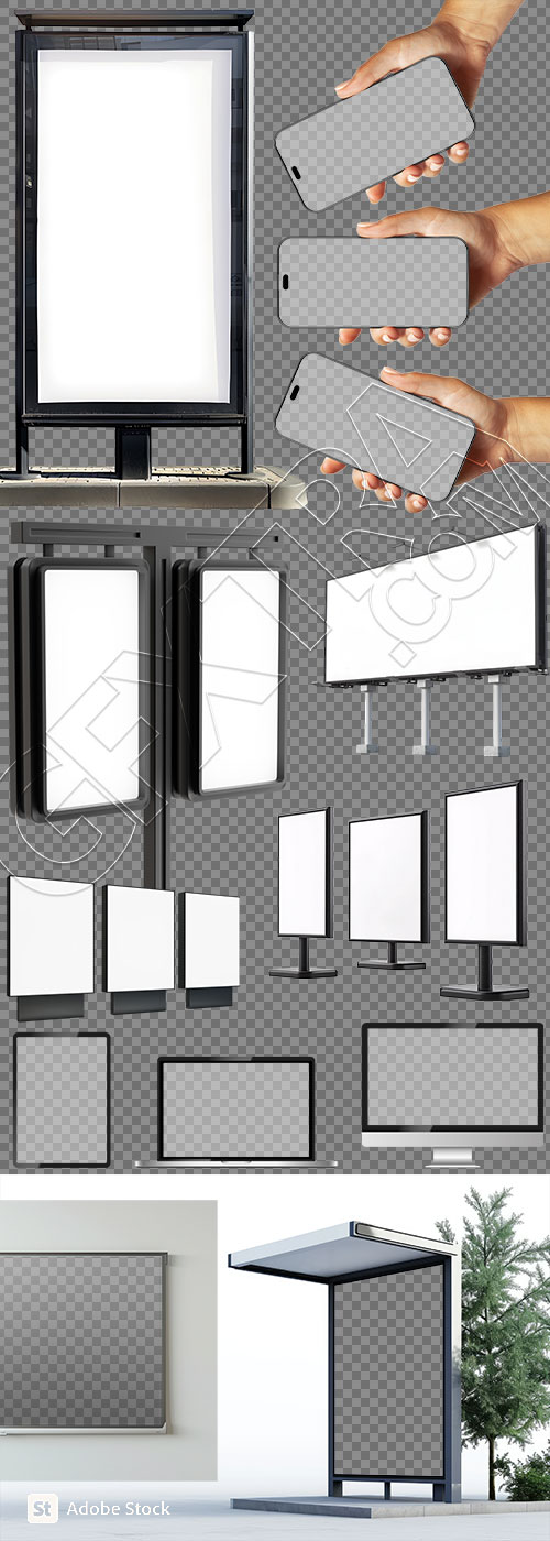AD Screen & Board Mockups 25xPNG AD Screen & Board Mockups 25xPNG