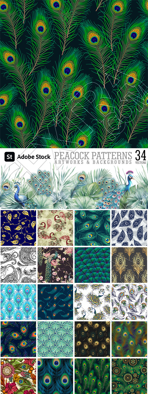 Peacock Patterns, Artworks & Backgrounds 34xAI Peacock Patterns, Artworks & Backgrounds 34xAI