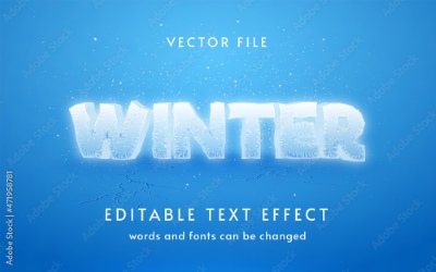 Winter, Ice & Snow Text Effects #1, 26xAI Winter, Ice & Snow Text Effects #1, 26xAI