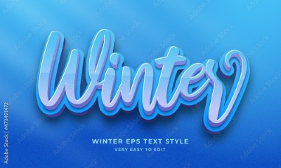 Winter, Ice & Snow Text Effects #1, 26xAI Winter, Ice & Snow Text Effects #1, 26xAI