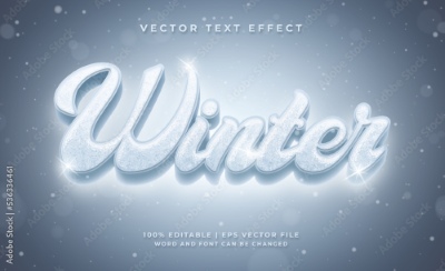 Winter, Ice & Snow Text Effects #1, 26xAI Winter, Ice & Snow Text Effects #1, 26xAI