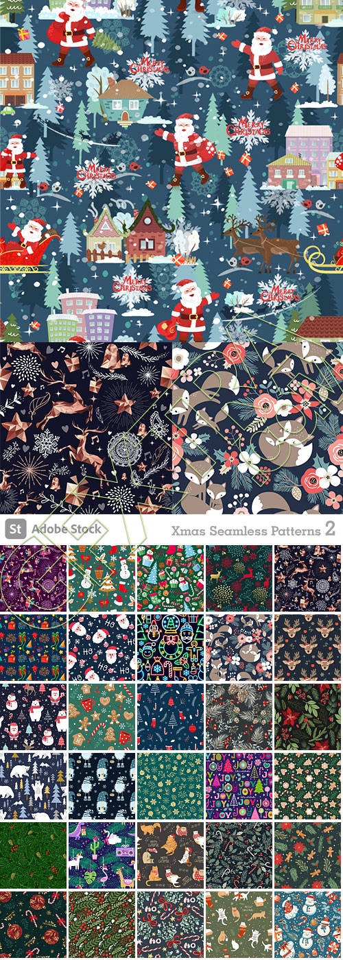 Xmas Seamless Patterns #2, 31xAI Xmas Seamless Patterns #2, 31xAI