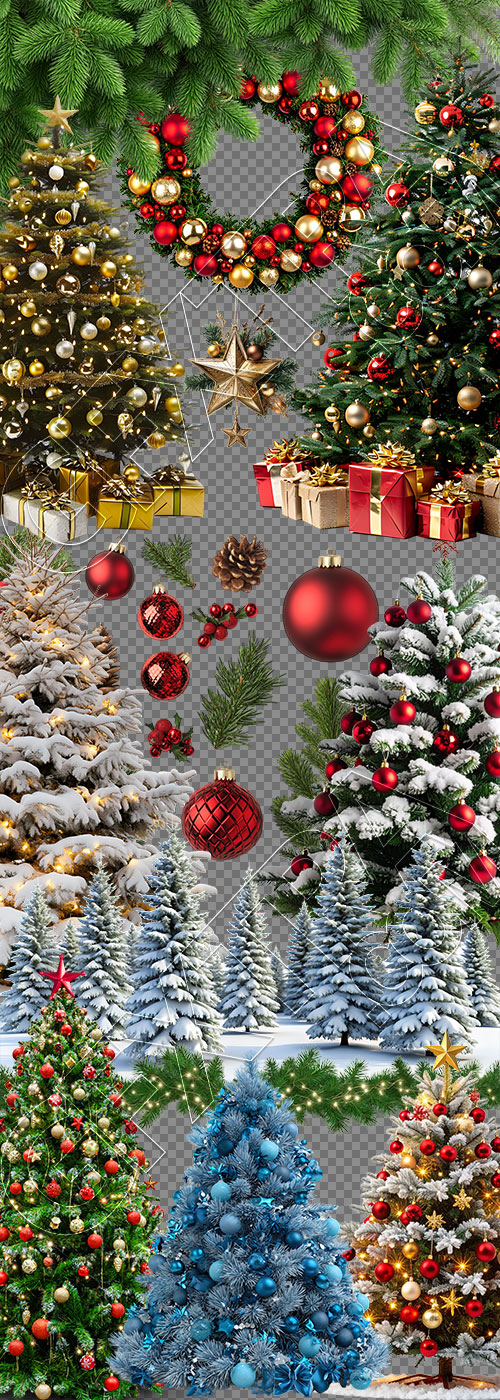 Christmass Tree & Pine Decorations 30xPNG Christmass Tree & Pine Decorations 30xPNG