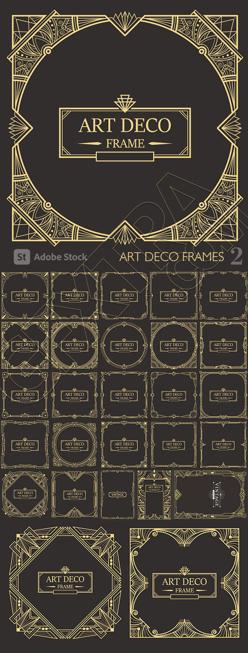 Art Deco Frames #2, 26xAI Art Deco Frames #2, 26xAI