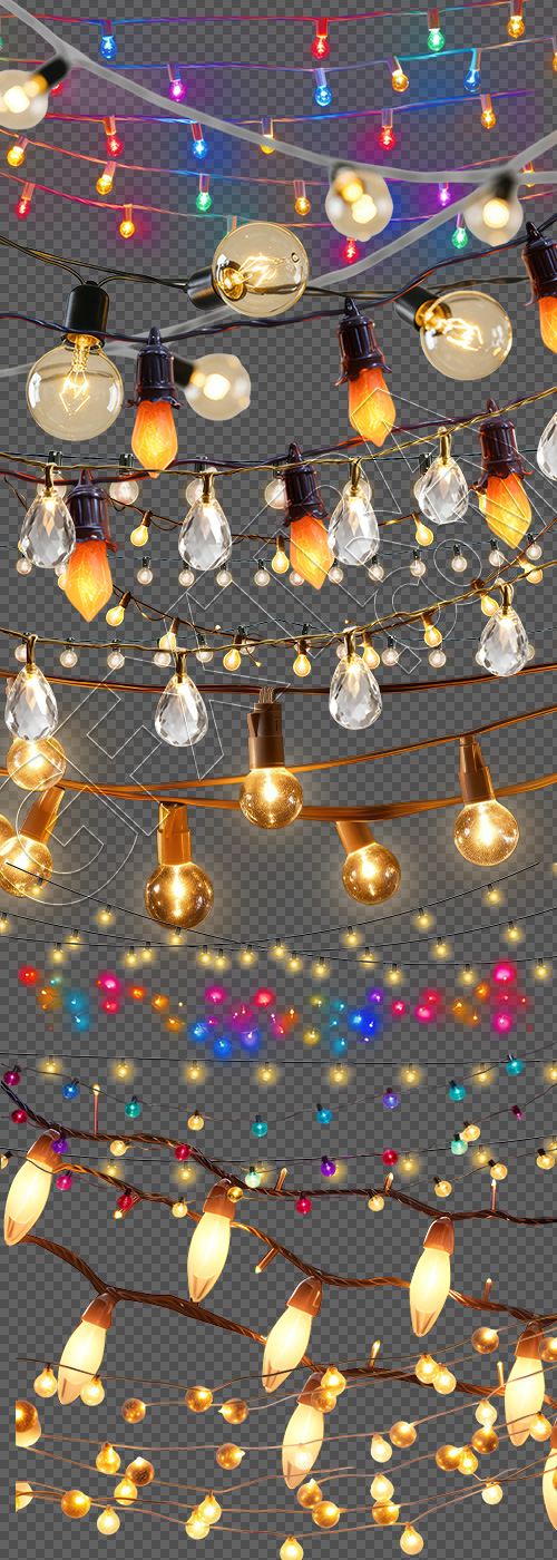 Christmas Garland Lights 25xPNG Christmas Garland Lights 25xPNG