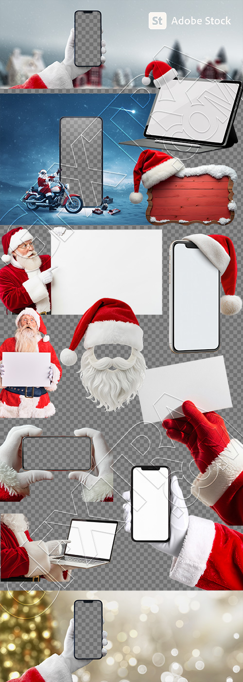 Santa Claus Mockups 25xPNG Santa Claus Mockups 25xPNG