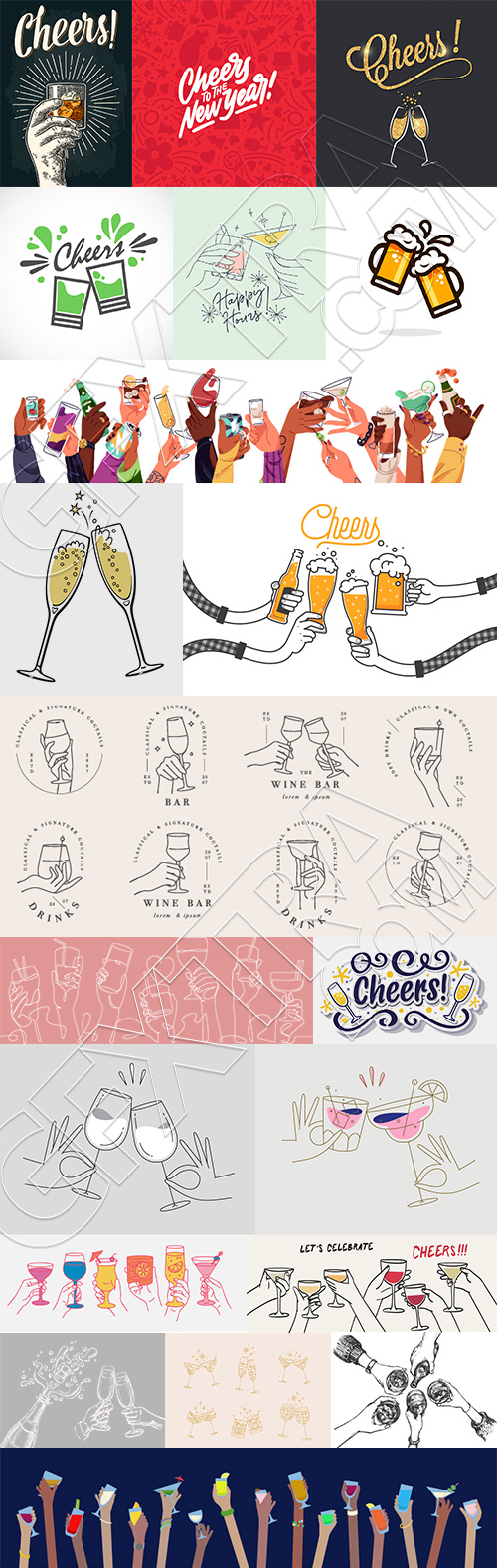 Cheers Mate 2026 - Hands Toasting & Clinking Drink Glasses 36xAI Cheers Mate 2026 - Hands Toasting & Clinking Drink Glasses 36xAI