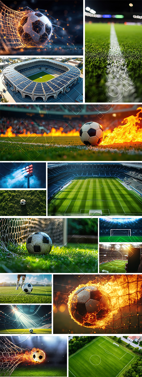 Football Stadium & Soccer Balls 37xJPG Football Stadium & Soccer Balls 37xJPG