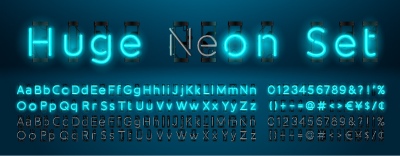 Alphabets from Neon, Light Bulbs and Stage Lights 25xAI Alphabets from Neon, Light Bulbs and Stage Lights 25xAI