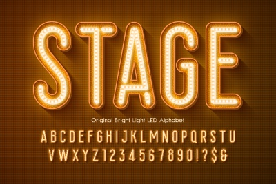 Alphabets from Neon, Light Bulbs and Stage Lights 25xAI Alphabets from Neon, Light Bulbs and Stage Lights 25xAI