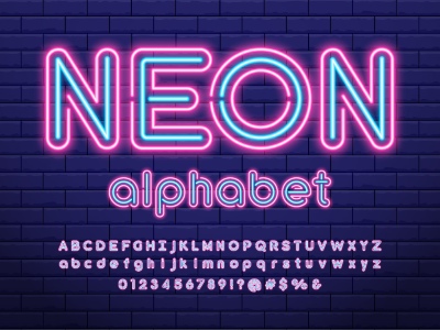 Alphabets from Neon, Light Bulbs and Stage Lights 25xAI Alphabets from Neon, Light Bulbs and Stage Lights 25xAI