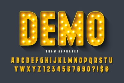 Alphabets from Neon, Light Bulbs and Stage Lights 25xAI Alphabets from Neon, Light Bulbs and Stage Lights 25xAI