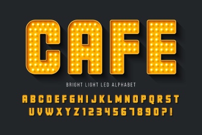 Alphabets from Neon, Light Bulbs and Stage Lights 25xAI Alphabets from Neon, Light Bulbs and Stage Lights 25xAI
