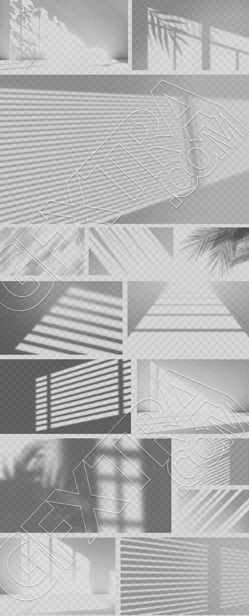 Interior Shadow Overlays #2, 25xPNG Interior Shadow Overlays #2, 25xPNG