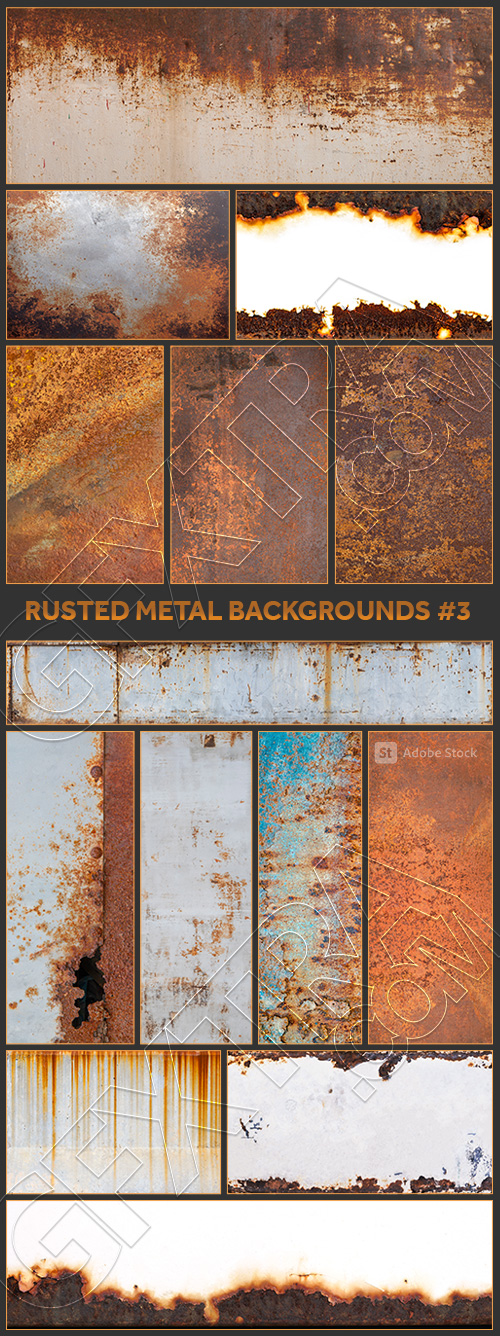 Rusted Metal Backgrounds #3, 25xJPEG Rusted Metal Backgrounds #3, 25xJPEG
