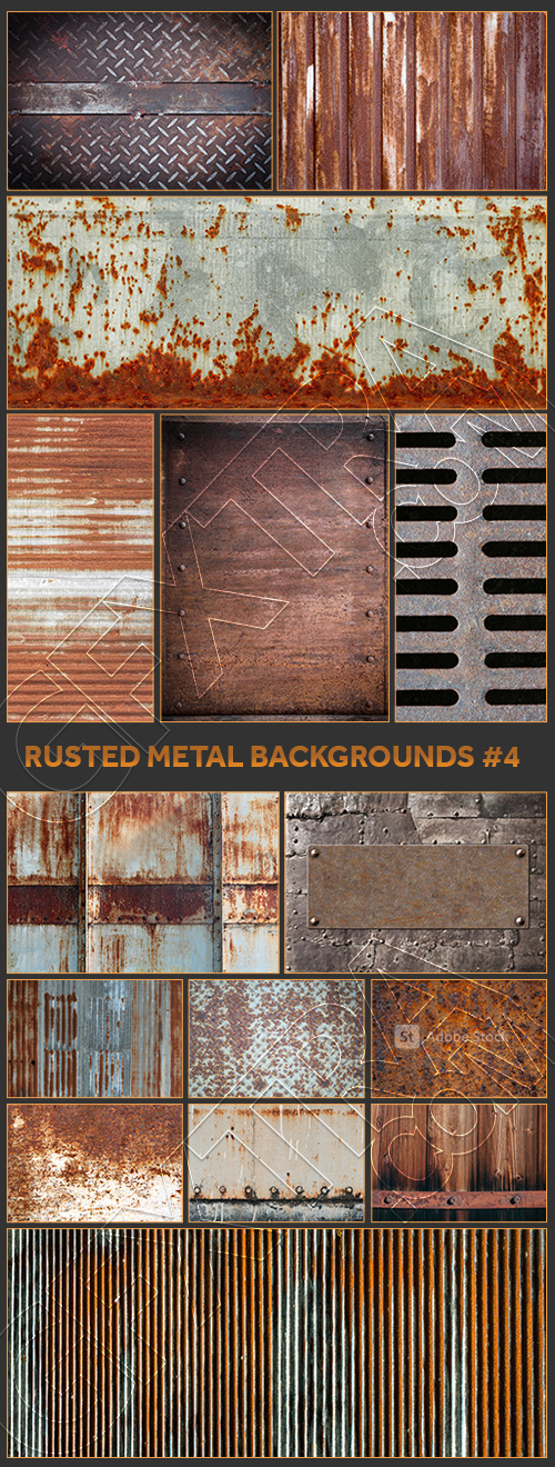 Rusted Metal Backgrounds #4, 26xJPEG Rusted Metal Backgrounds #4, 26xJPEG