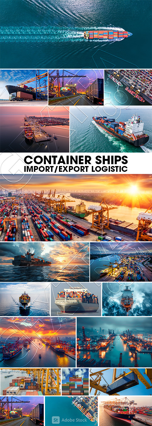 Container Ships in Import Export Logistic 41xJPEG Container Ships in Import Export Logistic 41xJPEG