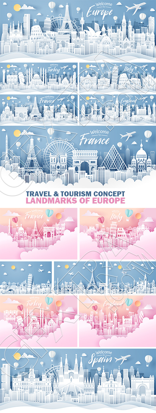 Travel & Tourism Concept Landmarks of Europe 24xAI Travel & Tourism Concept Landmarks of Europe 24xAI