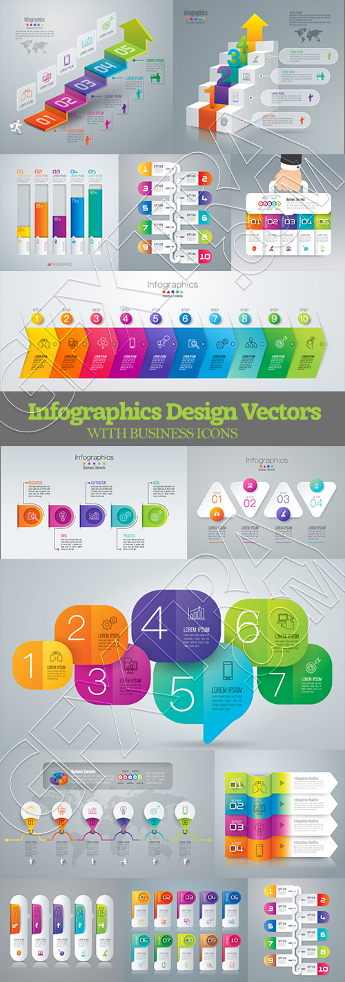 Infographics Design Vectors & Business Icons #1, 33xAI Infographics Design Vectors & Business Icons #1, 33xAI