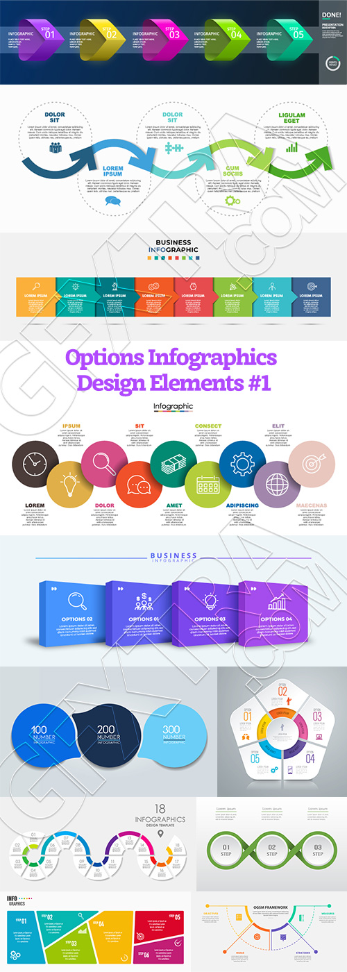 Options Infographics Design Elements #1, 31xAI Options Infographics Design Elements #1, 31xAI