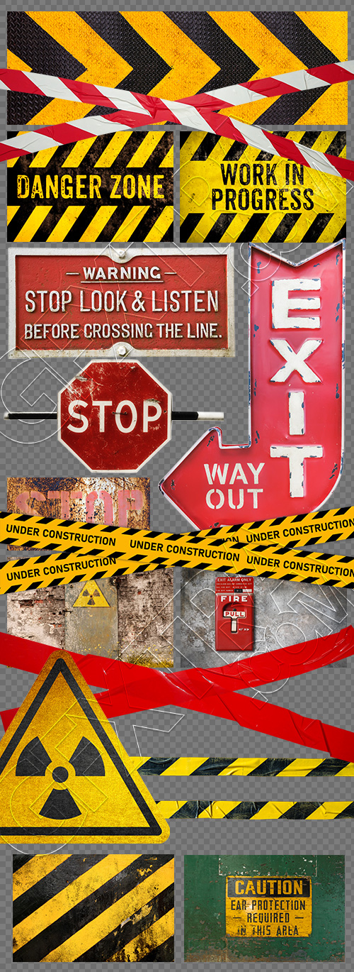 Danger Sign Grunge 19xJPEG, 5xPNG Danger Sign Grunge 19xJPEG, 5xPNG
