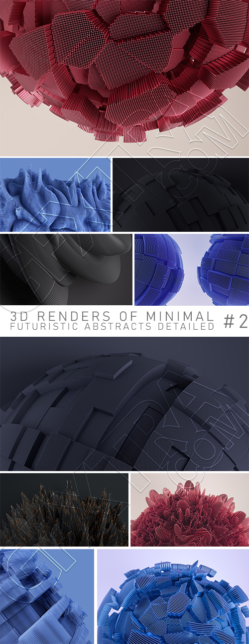 3D Renders of Minimal Futuristic Abstracts Detailed #2, 15xJPEG 3D Renders of Minimal Futuristic Abstracts Detailed #2, 15xJPEG