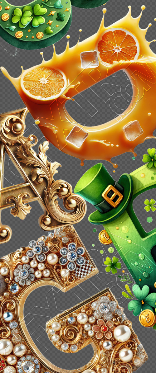 Decorative Transparent 4 Alphabets 18xPNG Decorative Transparent 4 Alphabets 18xPNG