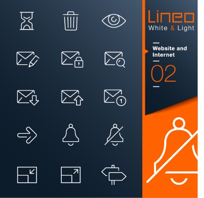 Lineo White & Light Outline Icons 37xAI Lineo White & Light Outline Icons 37xAI