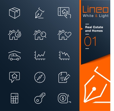 Lineo White & Light Outline Icons 37xAI Lineo White & Light Outline Icons 37xAI