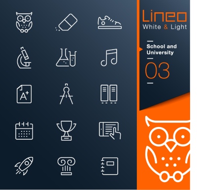 Lineo White & Light Outline Icons 37xAI Lineo White & Light Outline Icons 37xAI