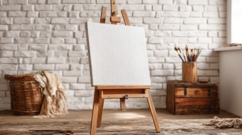 White Canvases on an Easel 25xJPEG White Canvases on an Easel 25xJPEG