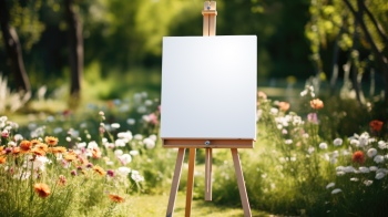 White Canvases on an Easel 25xJPEG White Canvases on an Easel 25xJPEG
