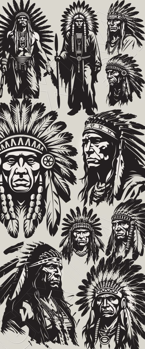 Apache Chief Sketches 25xSVG Apache Chief Sketches 25xSVG