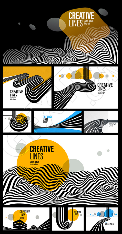 3D Curved Lines with linear Perspective Abstract Backgrounds 25xAI 3D Curved Lines with linear Perspective Abstract Backgrounds 25xAI