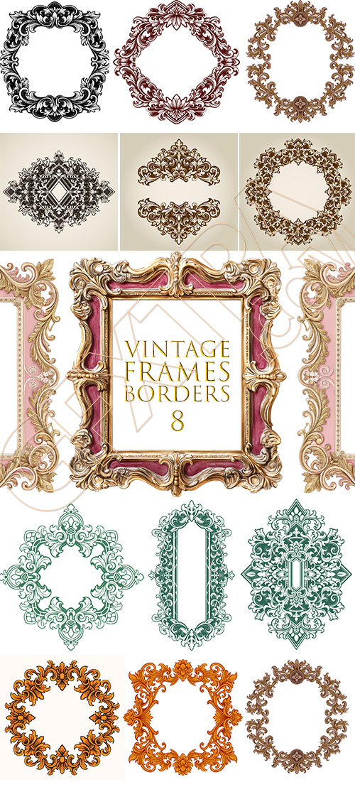 Vintage Frames & Borders #8, 26xAI Vintage Frames & Borders #8, 26xAI