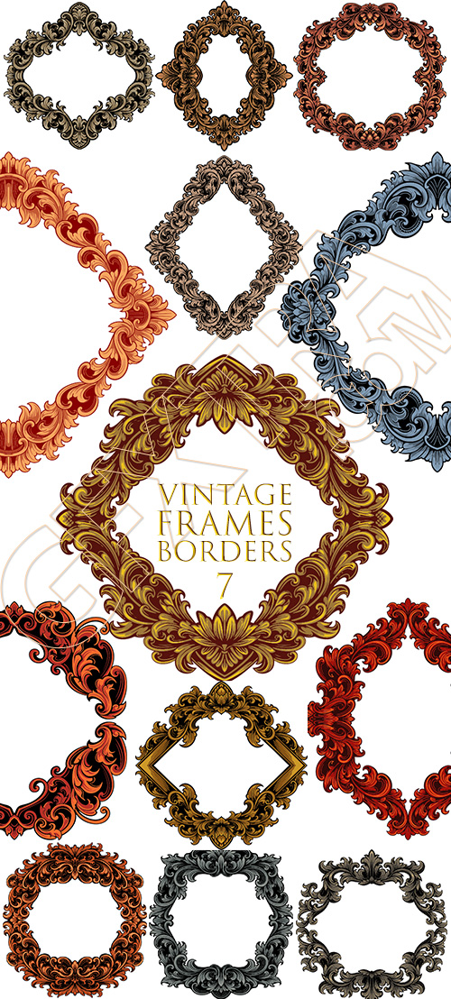 Vintage Frames & Borders #7, 27xAI Vintage Frames & Borders #7, 27xAI