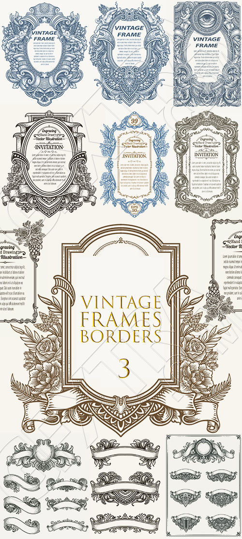 Vintage Frames & Borders #3, 30xAI Vintage Frames & Borders #3, 30xAI