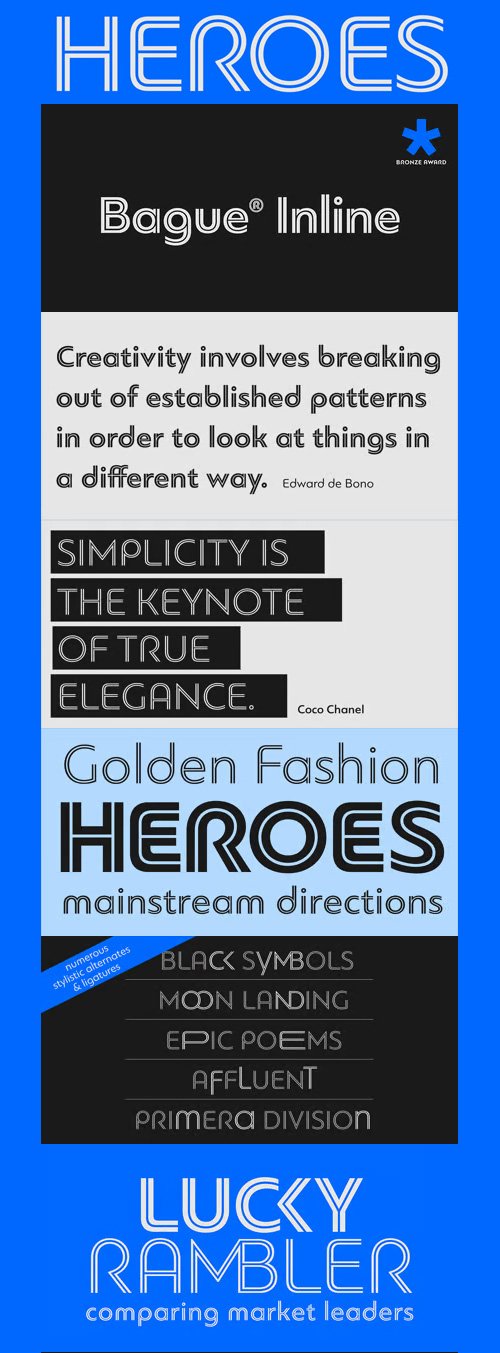 PF Bague Inline Pro Font Family 4xOTF PF Bague Inline Pro Font Family 4xOTF