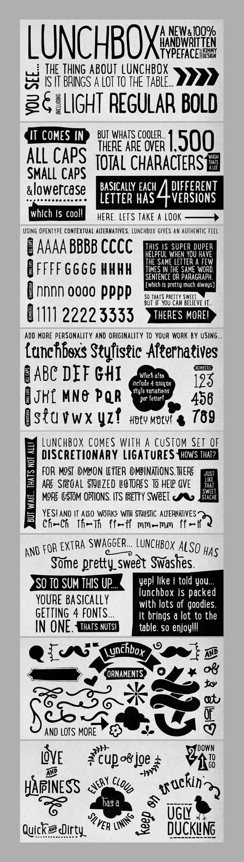 LunchBox Font Family 4xOTF LunchBox Font Family 4xOTF