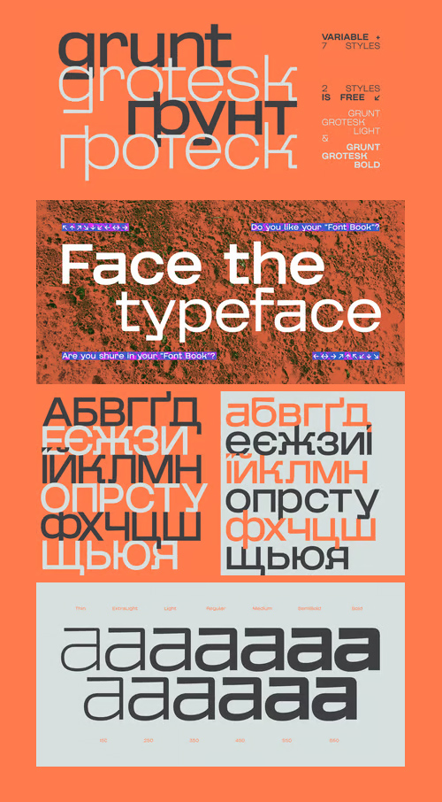 Grunt Grotesk - 7 OTF, 1 TTF Variable Fonts Grunt Grotesk - 7 OTF, 1 TTF Variable Fonts
