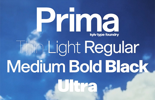 KTF Prima by Kyiv Type Foundry 7xOTF KTF Prima by Kyiv Type Foundry 7xOTF