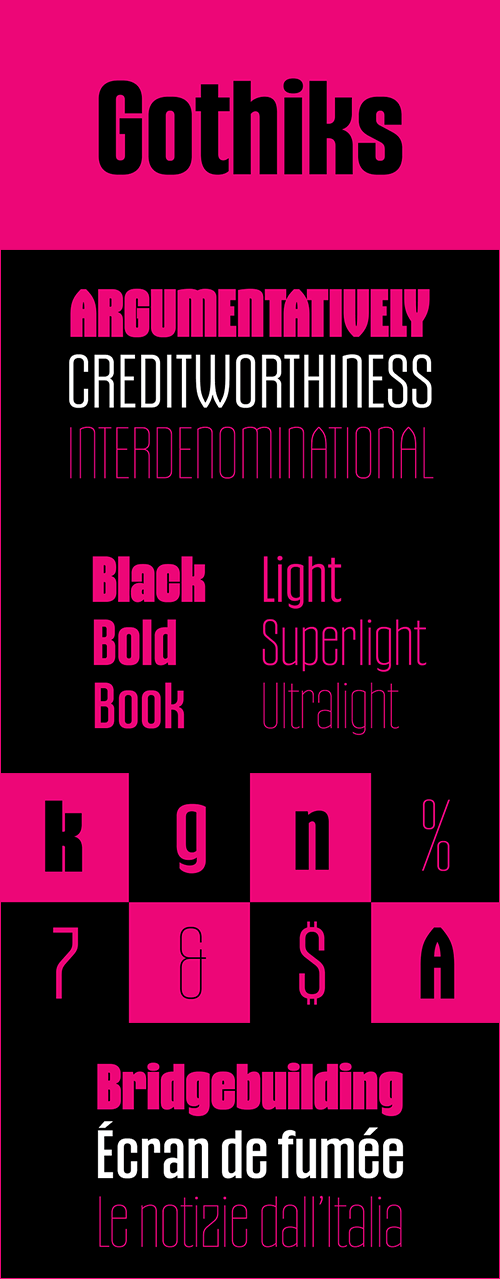 Gothiks Font Family 6xOTF Gothiks Font Family 6xOTF