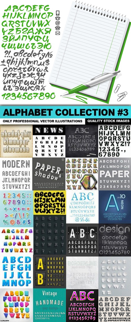 Alphabet Collection #3, 25xEPS Alphabet Collection #3, 25xEPS