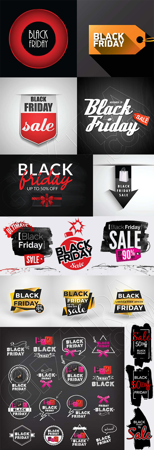 Black Friday Design Elements 52xEPS Black Friday Design Elements 52xEPS