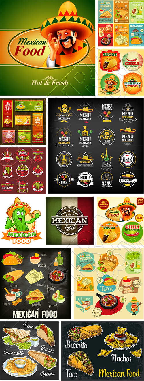 Mexican Food Design Elements 35xEPS Mexican Food Design Elements 35xEPS
