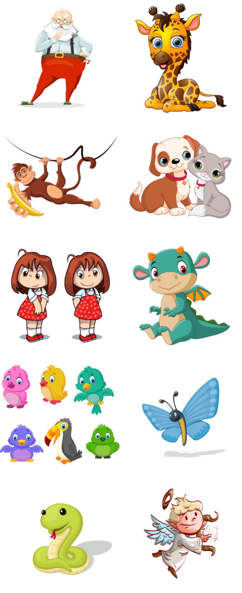 Mix Cartoon Illustration #60, 25xEPS Mix Cartoon Illustration #60, 25xEPS