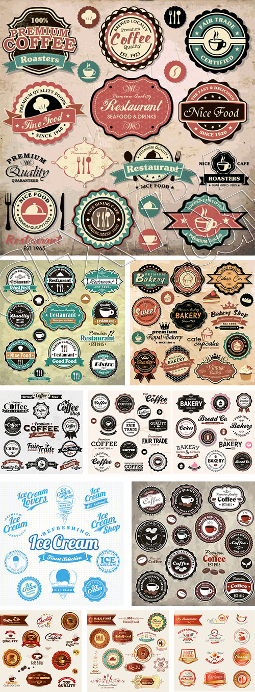 Food Design Elements 25xEPS Food Design Elements 25xEPS