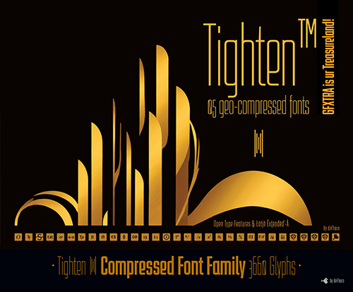 Tighten - 5 Styles Font Family NEW! Tighten - 5 Styles Font Family NEW!