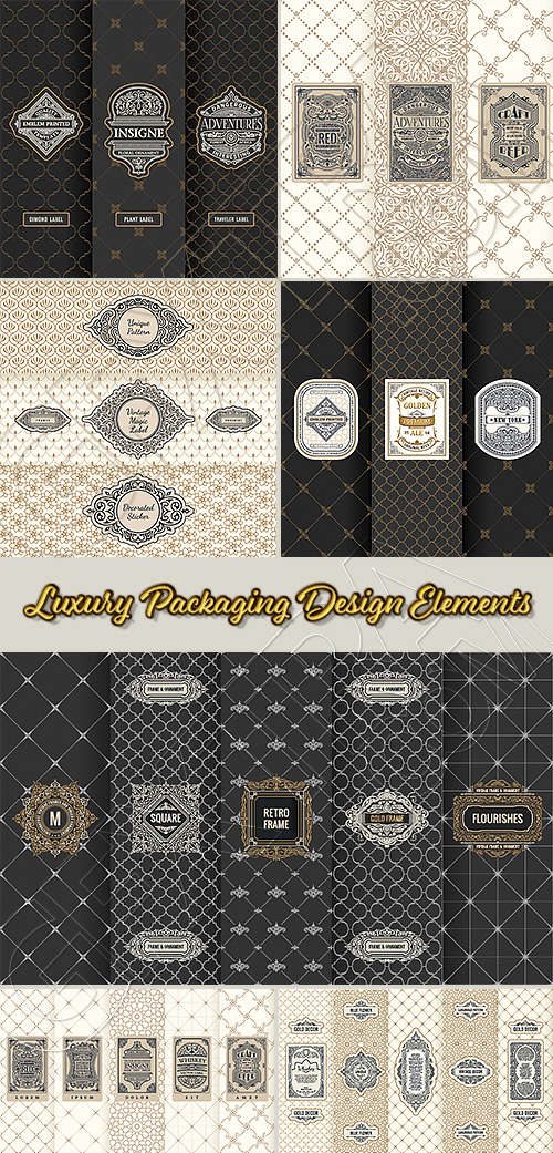 Luxury Packaging Design Elements 27xAI Luxury Packaging Design Elements 27xAI
